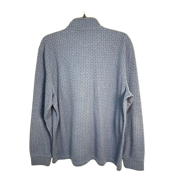 Vineyard Vines Pullover Blue  Anchor  1/4 Zipper Hoodie Mens Large - Picture 5 of 6